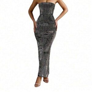 Black Rhinestone Dress